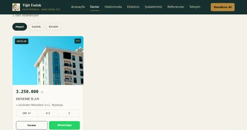 KonutAğı kurumsal emlak sitesi örneği